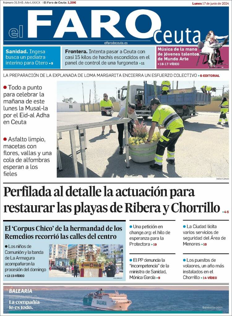 Portada de El Faro de Ceuta (España)