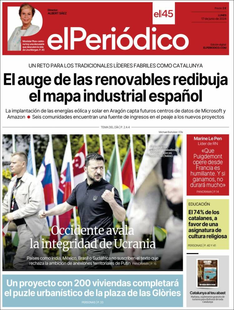 Portada de El Periódico (España)