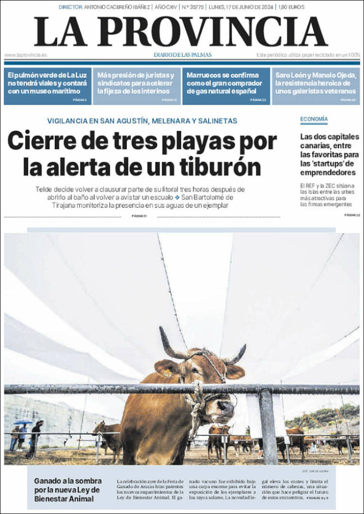 Portada de La Provincia (España)