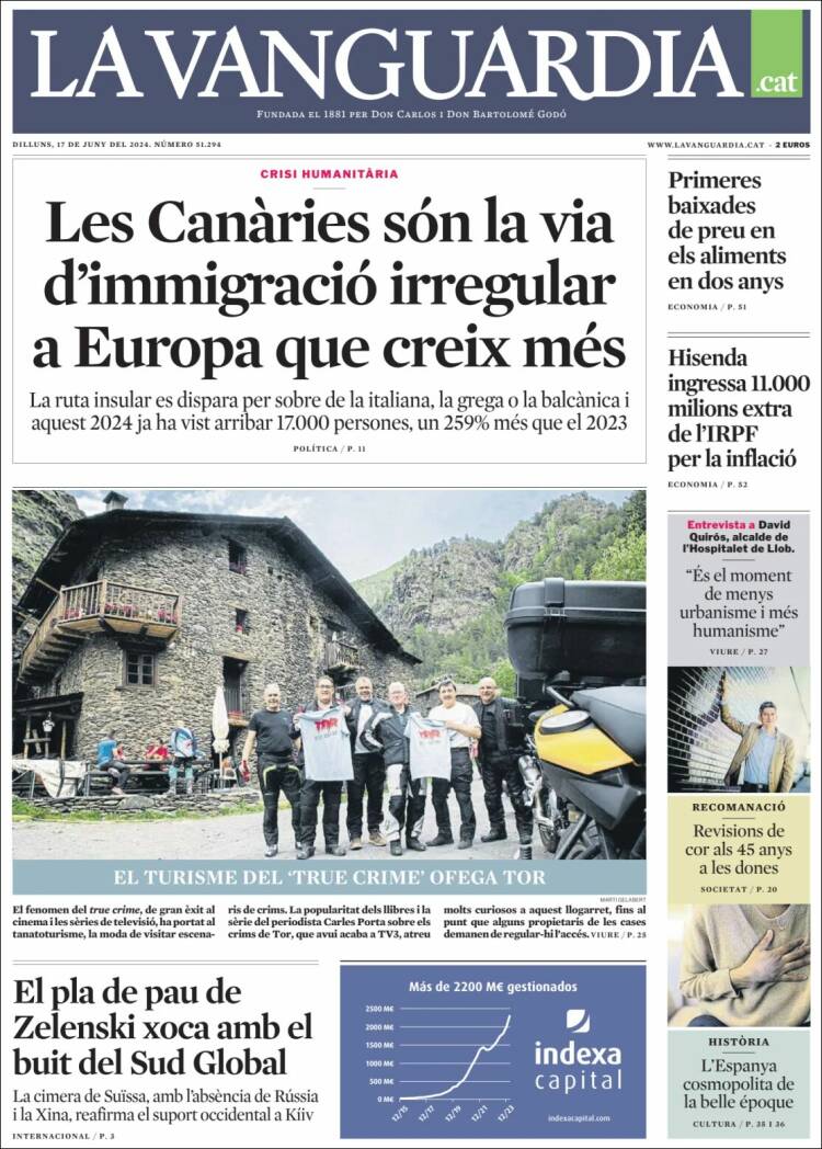 Portada de La Vanguardia (España)