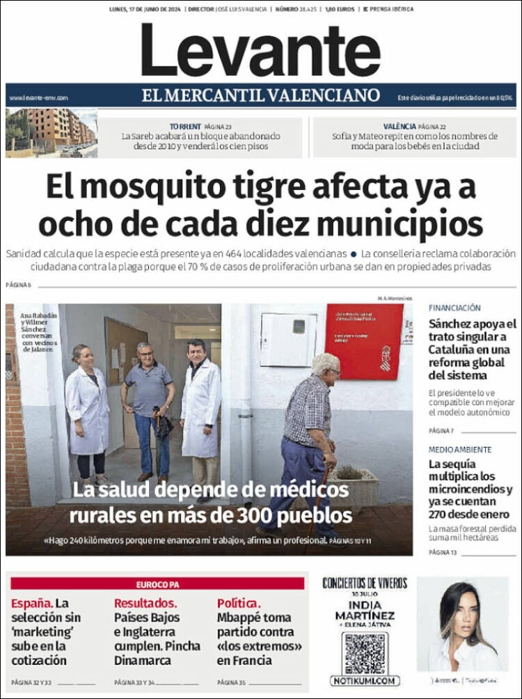 Portada de Levante (España)