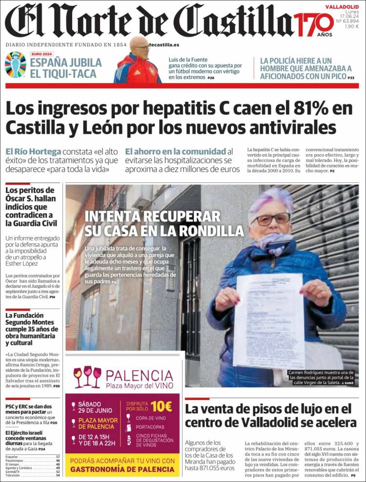 Portada de Norte de Castilla - Valladolid (España)