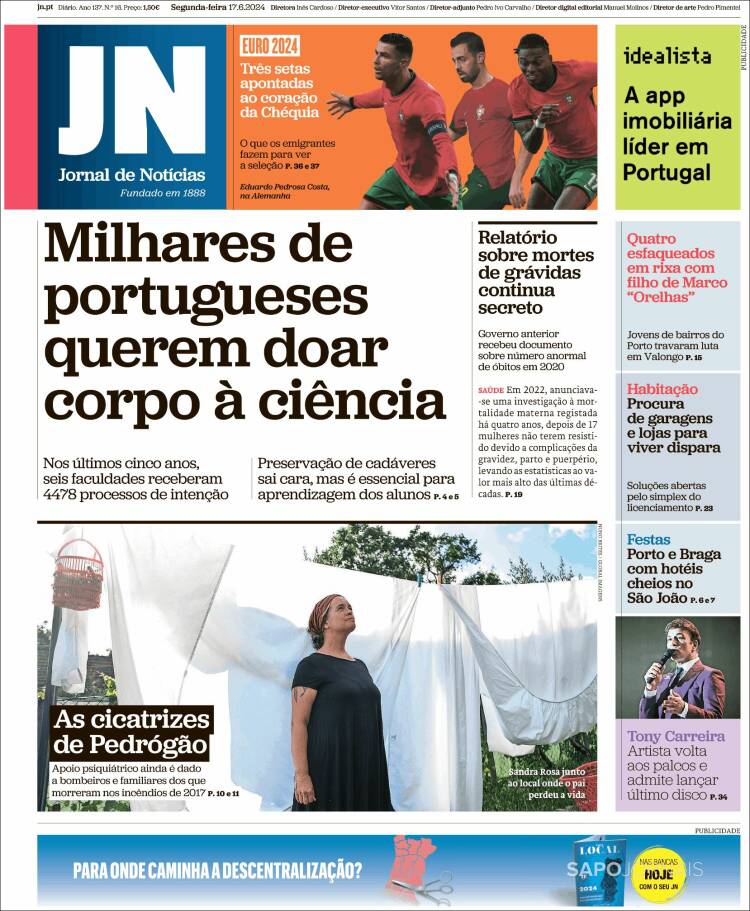 Portada de Jornal de Notícias (Portugal)