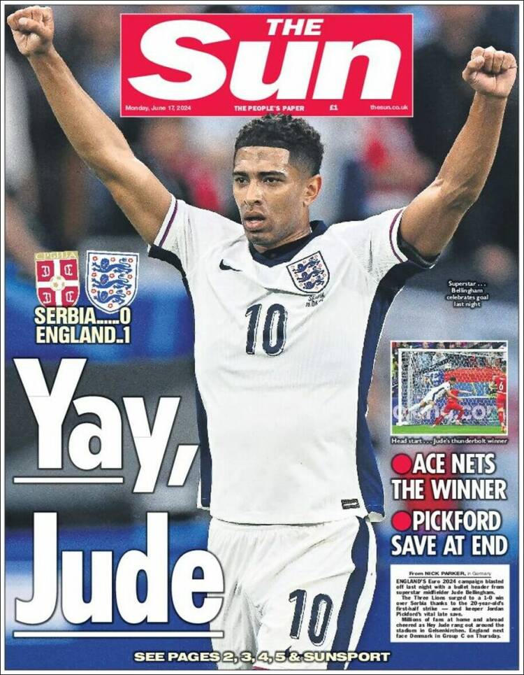 Portada de The Sun (Reino Unido)