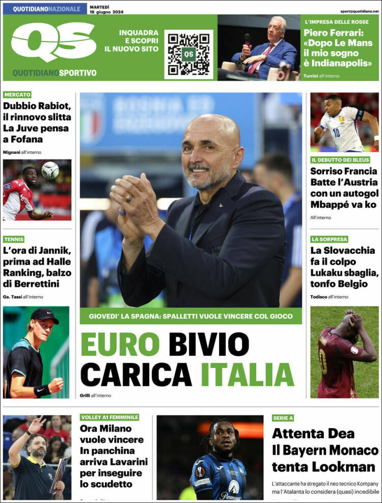 Portada de Quotidiano Sportivo (Italia)
