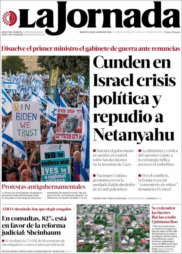 Portada de La Jornada (M&eacute;xico)