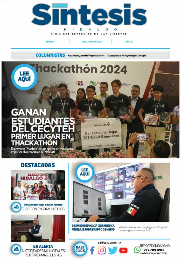 Portada de Sistesis - Hidalgo (M&eacute;xico)