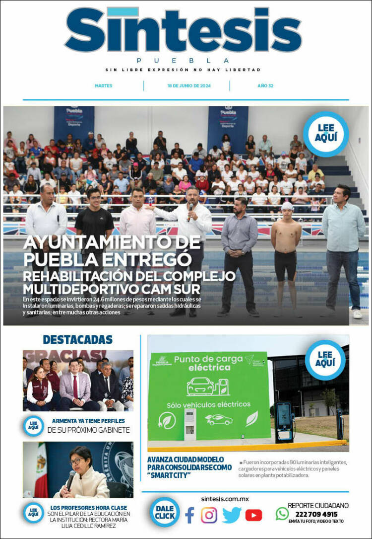 Portada de Síntesis - Puebla (M&eacute;xico)