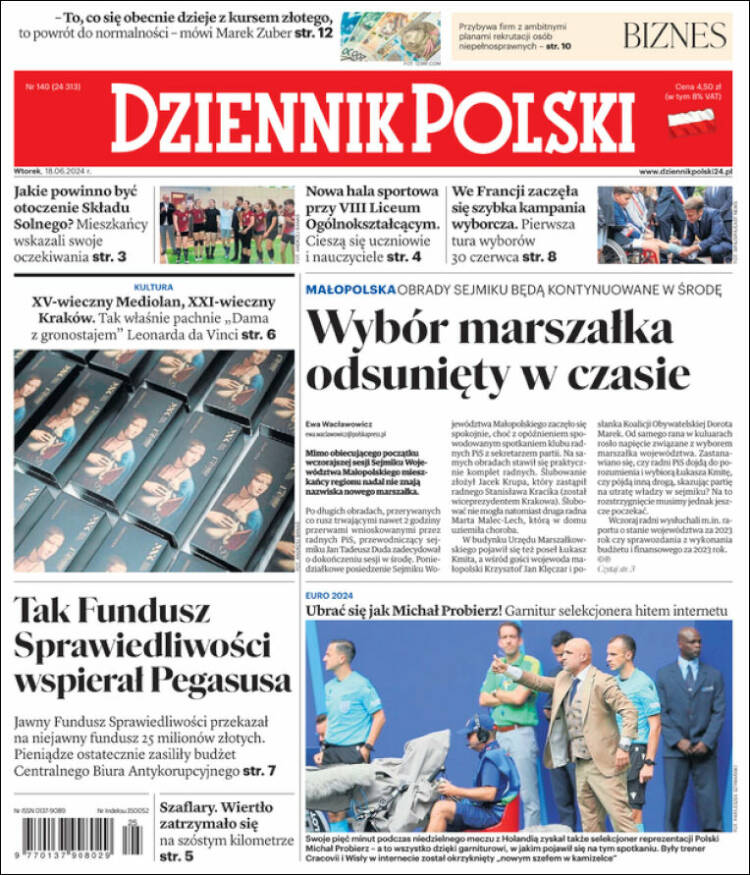Portada de Dziennik (Polonia)