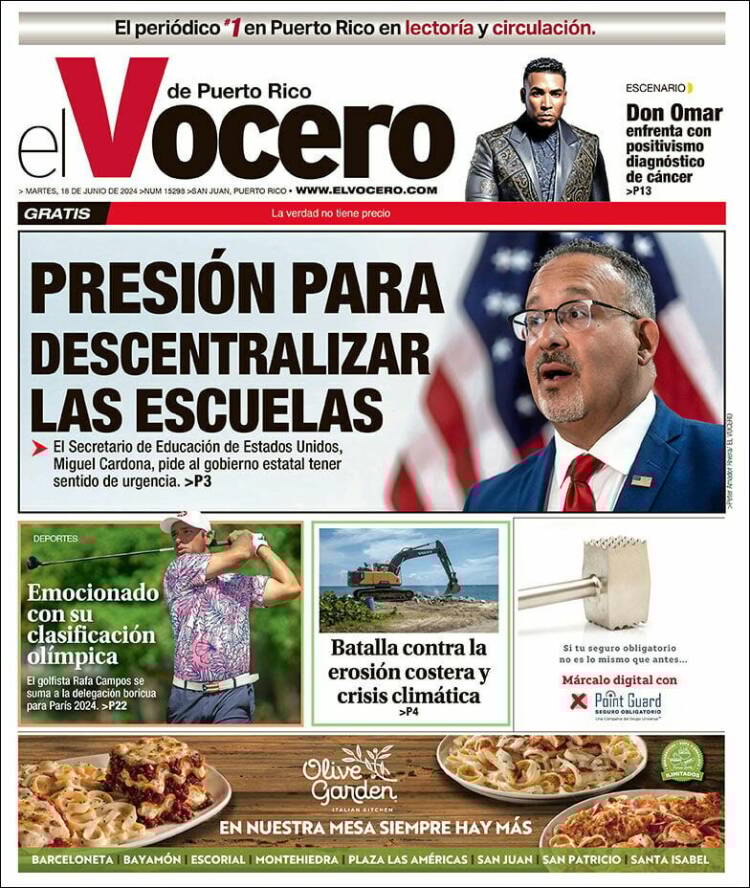 Portada de Vocero (Puerto Rico)
