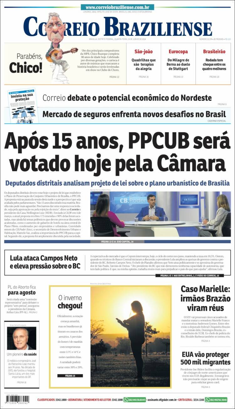 Portada de Correio Braziliense (Brasil)