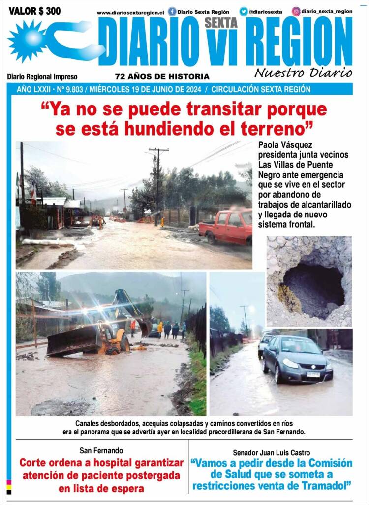 Portada de Diario VI Región (Chile)