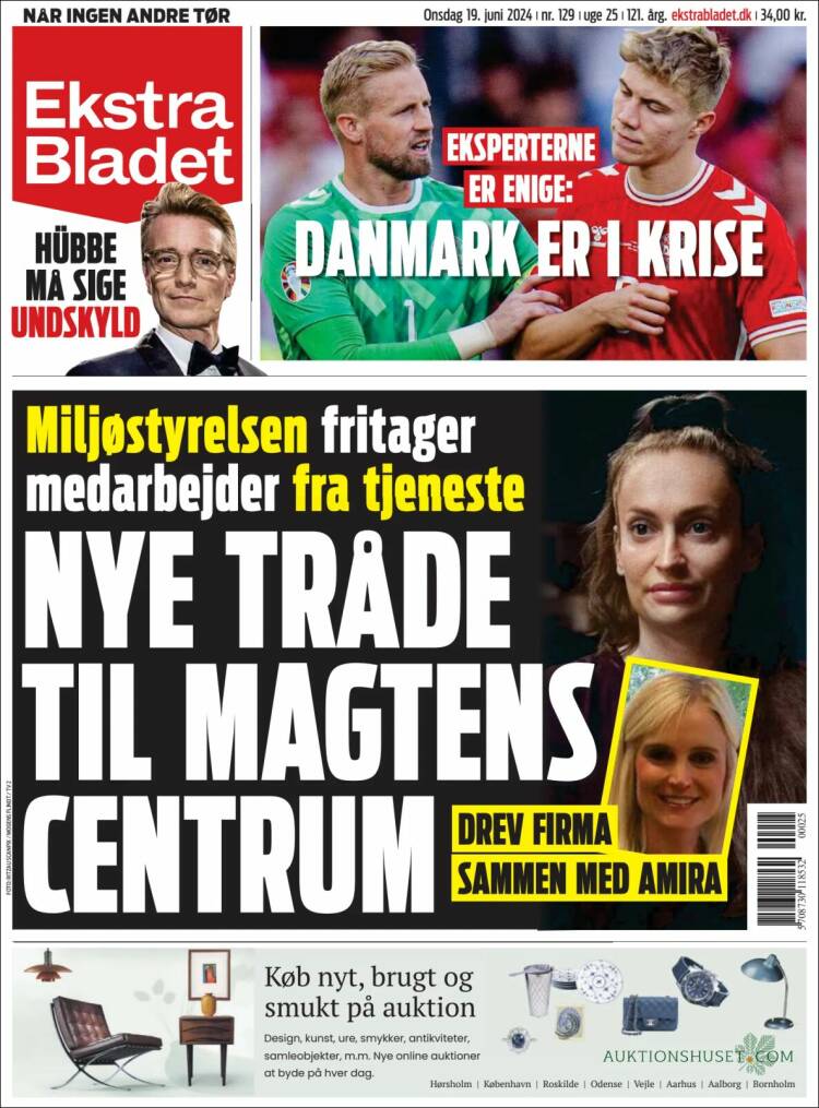 Portada de Ekstra Bladet (Dinamarca)