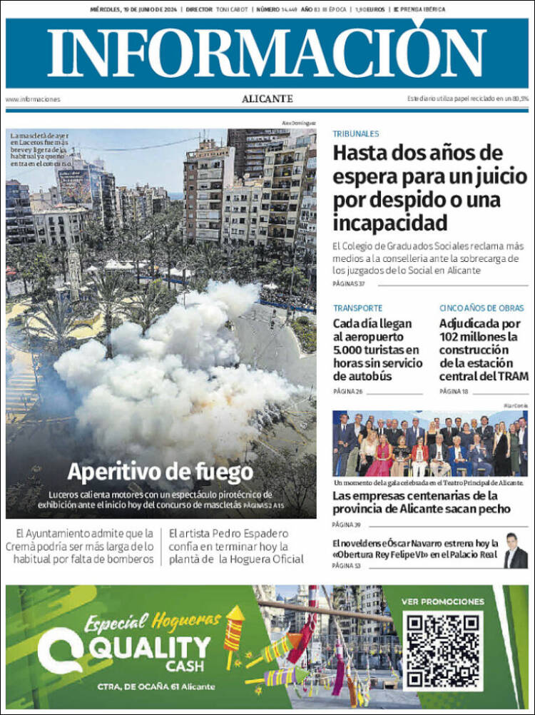 Portada de Diario Información (Espa&ntilde;a)