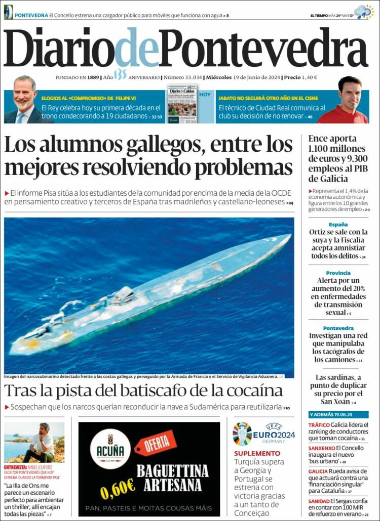 Portada de Diario de Pontevedra (Espa&ntilde;a)