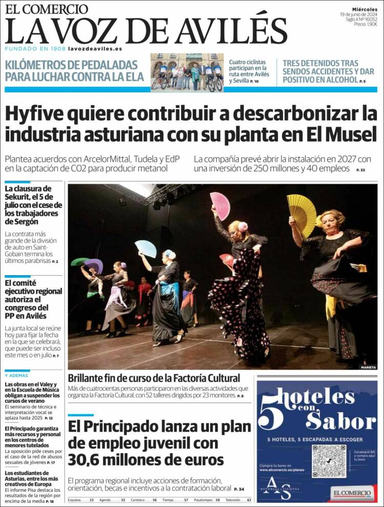 Portada de El Comercio - Avilés (Espa&ntilde;a)