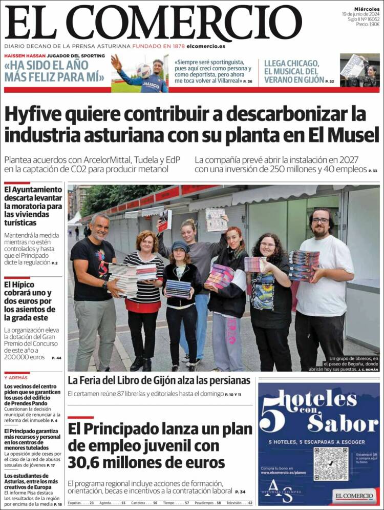 Portada de El Comercio - Gijón (Espa&ntilde;a)