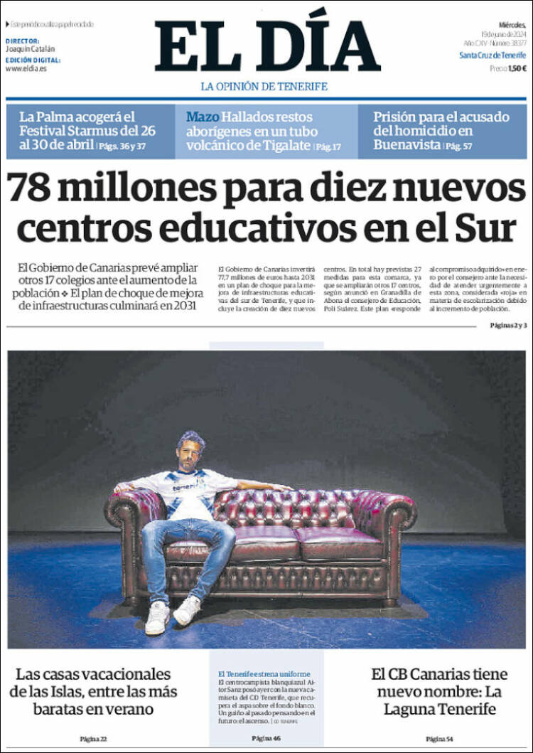 Portada de El Día (Espa&ntilde;a)