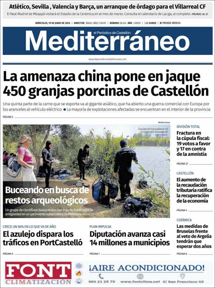 Portada de El Periódico Mediterraneo (Espa&ntilde;a)