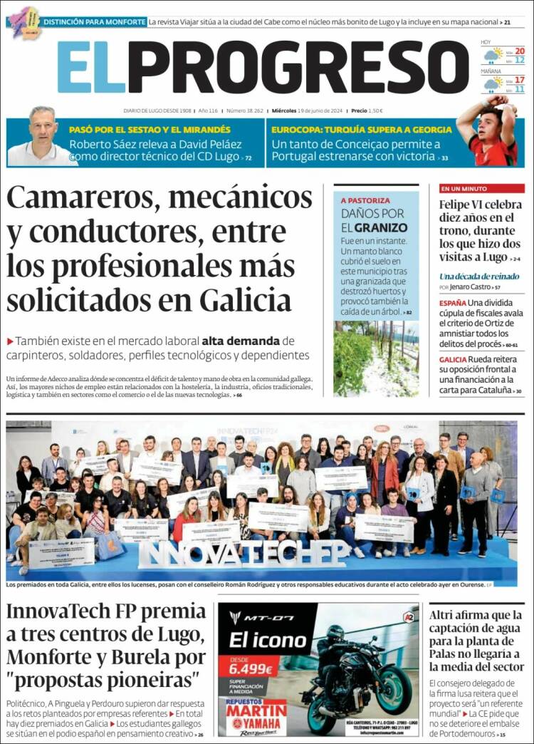 Portada de El Progreso (Espa&ntilde;a)