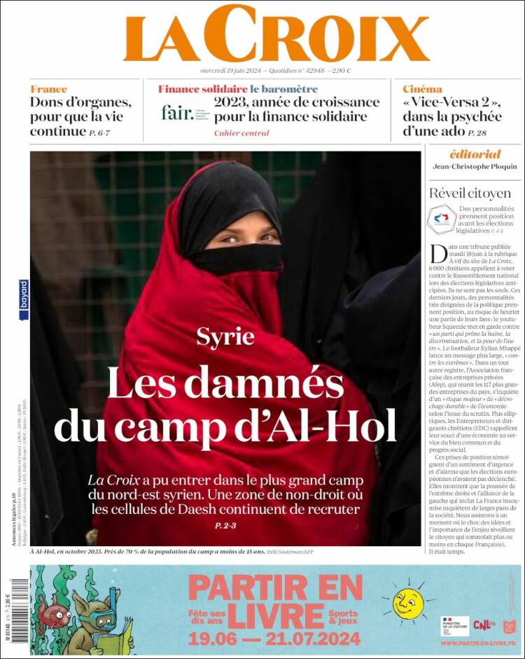 Portada de La Croix (Francia)