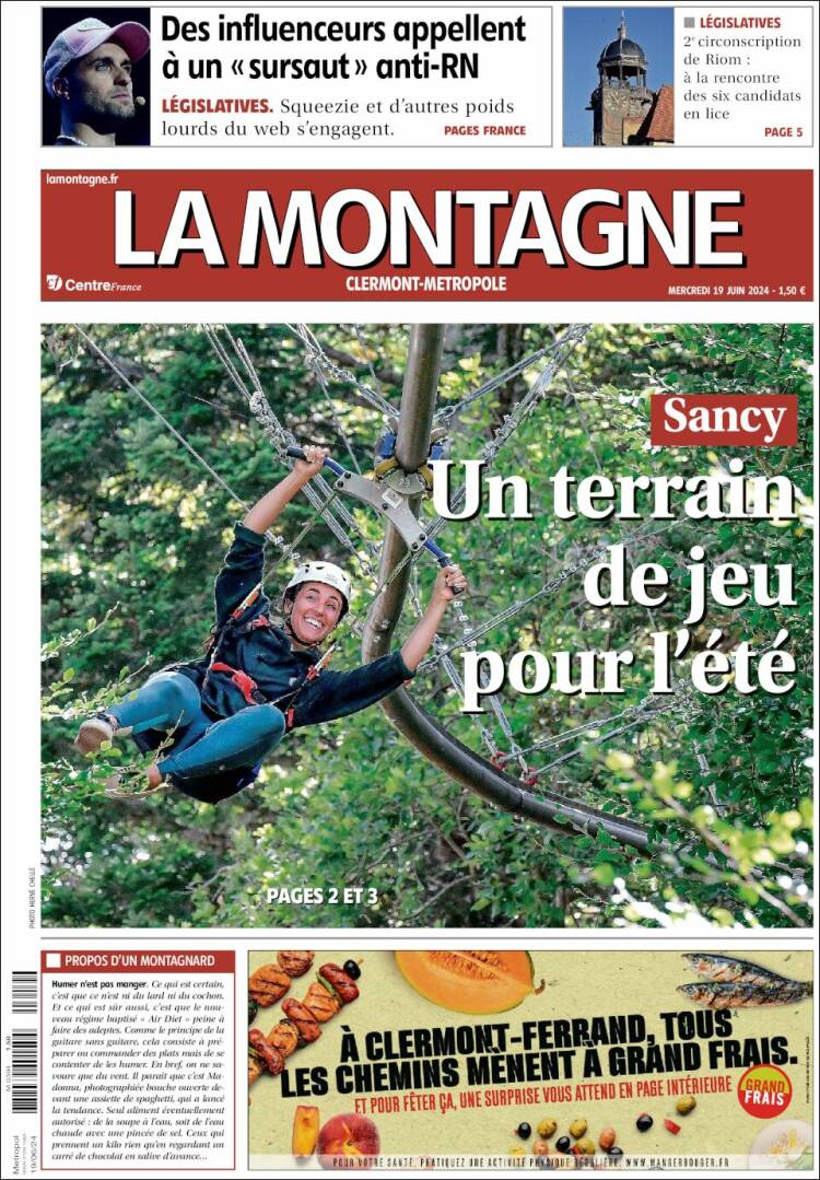 Portada de La Montagne (Francia)