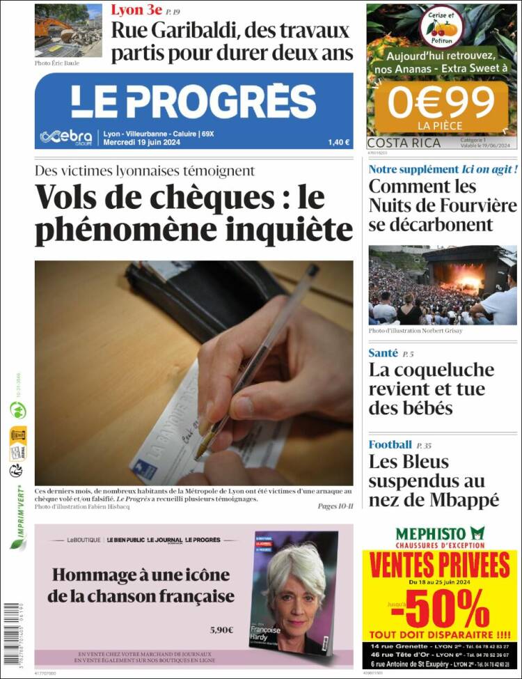 Portada de Progres de Fecamp (Francia)