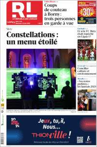 Portada de Le Republicain Lorrain (Francia)