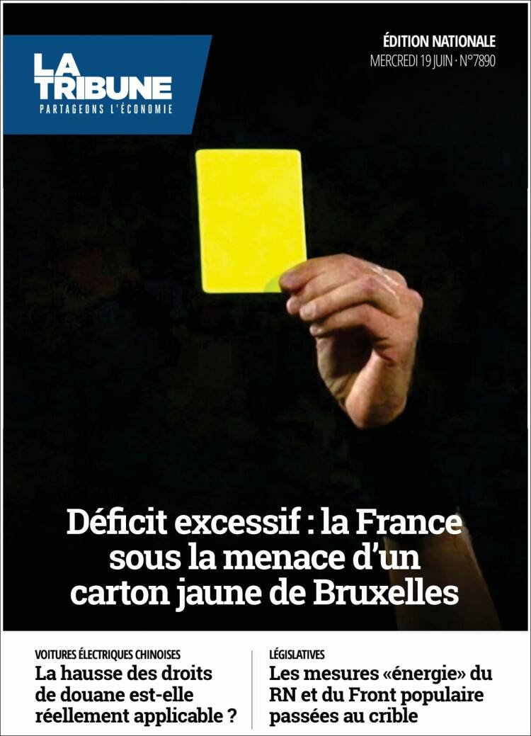 Portada de La Tribune (Francia)