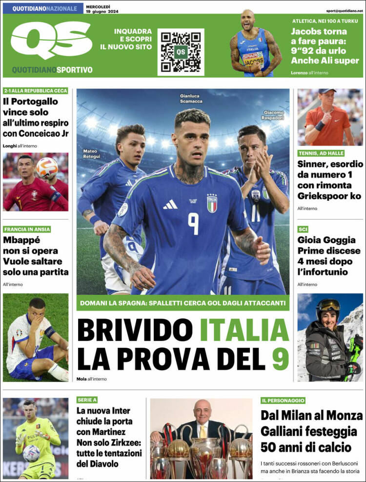Portada de Quotidiano Sportivo (Italia)