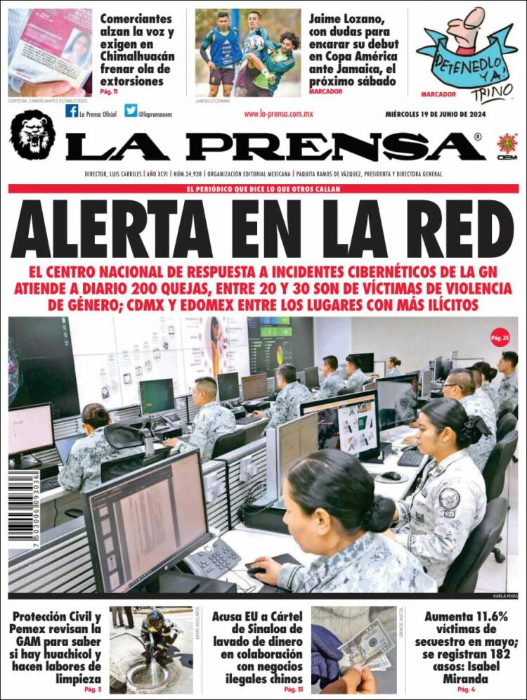 Portada de La Prensa (M&eacute;xico)