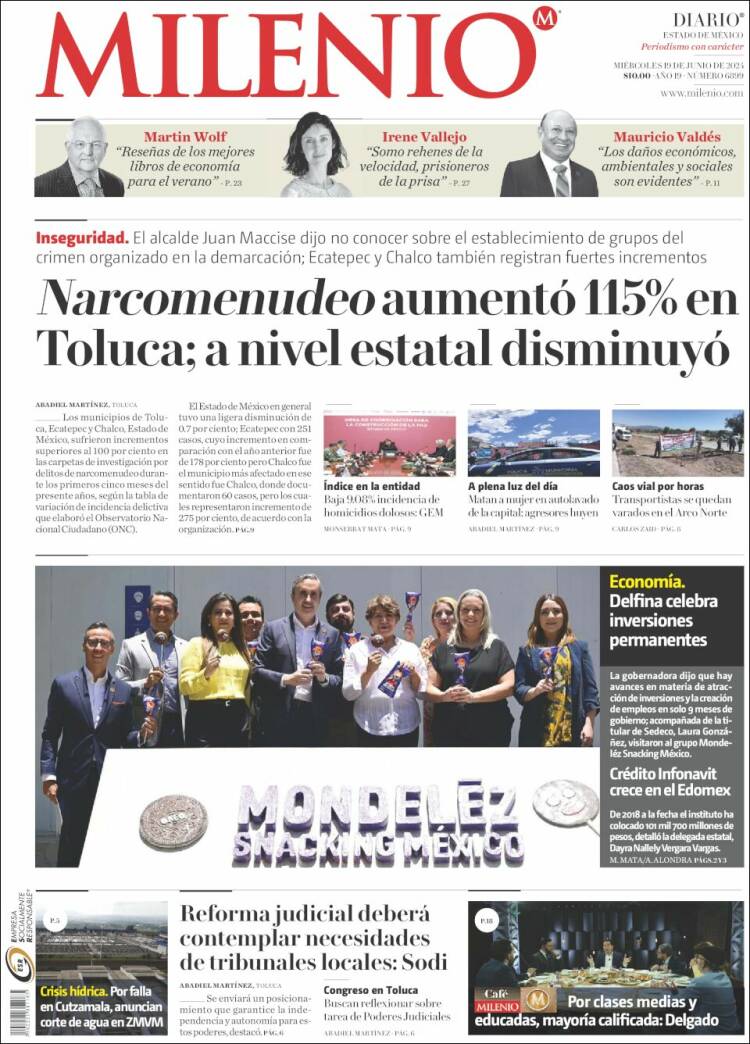 Portada de Milenio - Estado de México (M&eacute;xico)