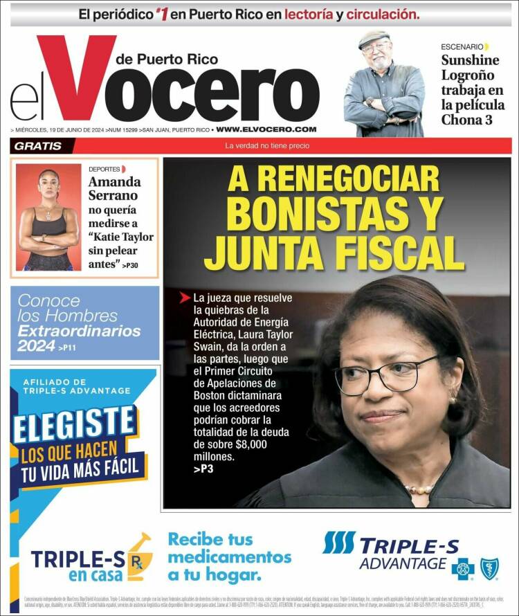 Portada de Vocero (Puerto Rico)