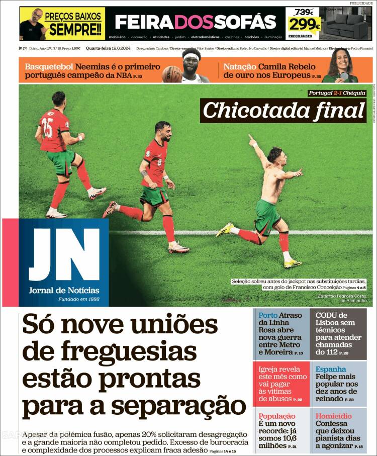 Portada de Jornal de Notícias (Portugal)