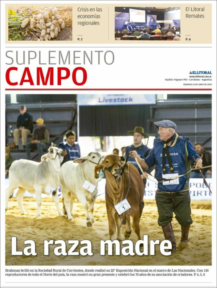 Portada de El Litoral Corrientes (Argentina)