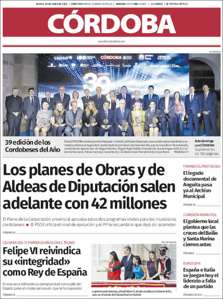 Portada de Diario de Córdoba (España)