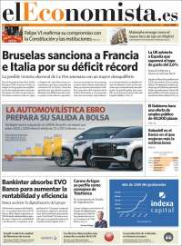 Portada de El Economista (España)