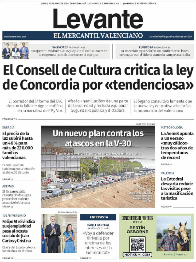 Portada de Levante (España)