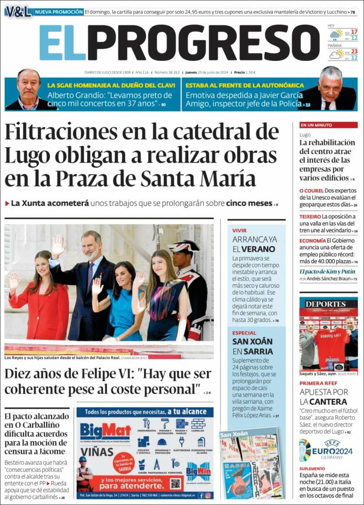 Portada de El Progreso (España)