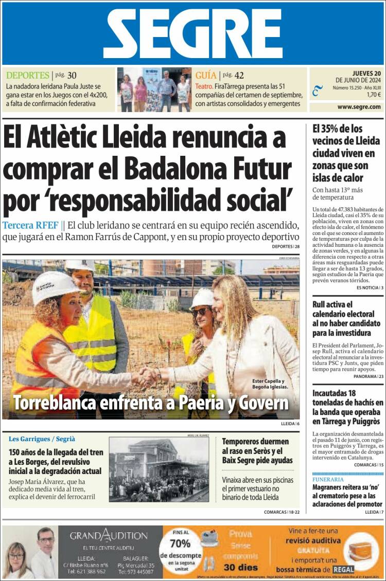 Portada de Segre  (España)