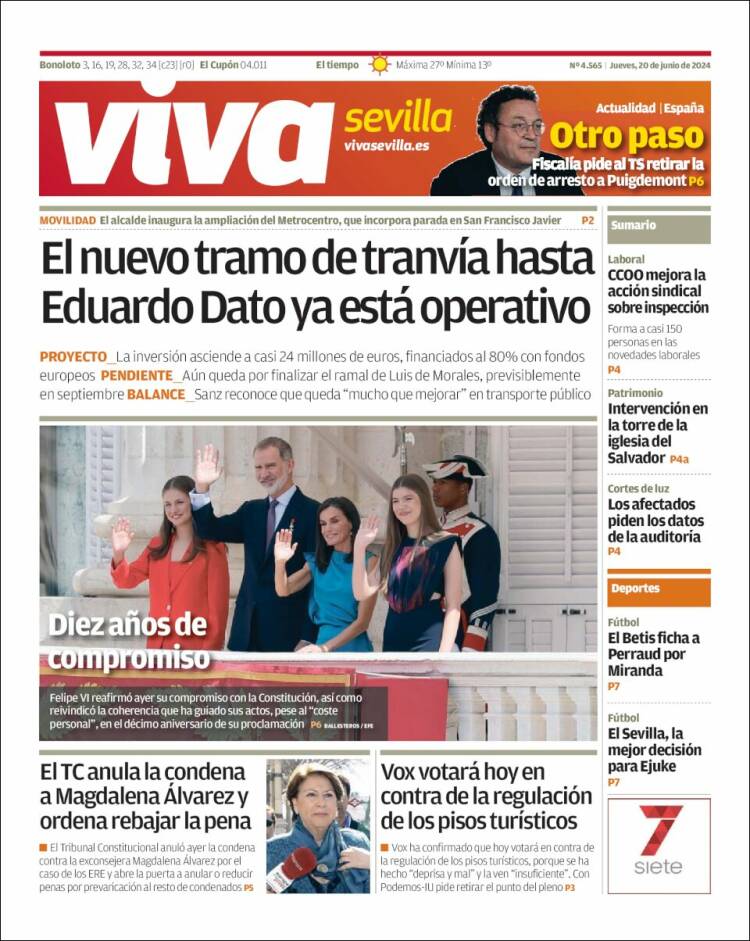 Portada de Viva Sevilla (España)