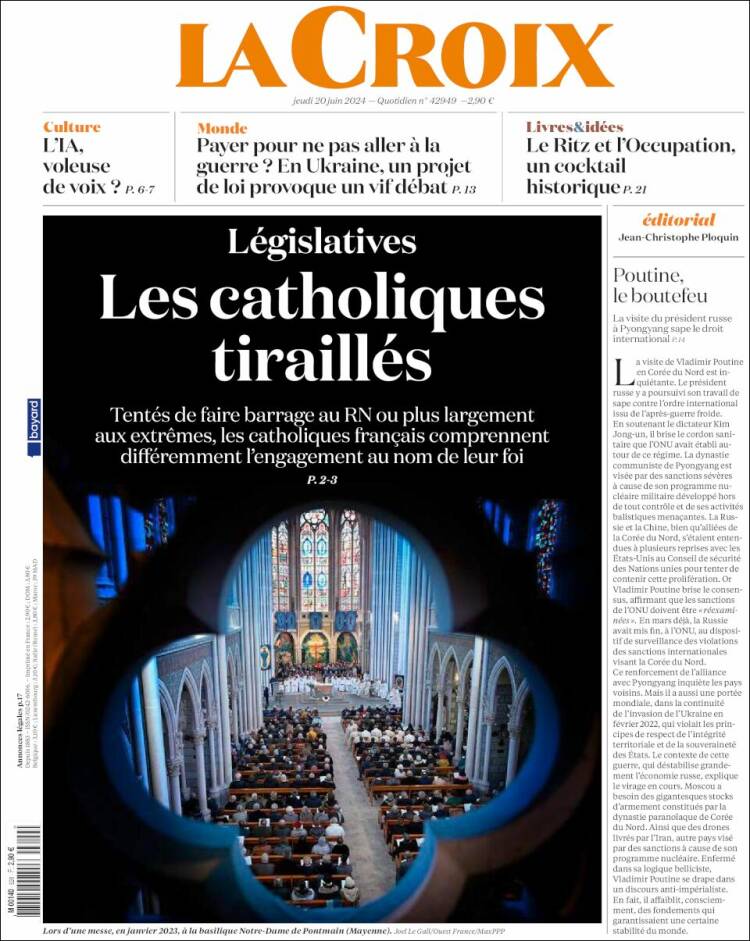 Portada de La Croix (Francia)