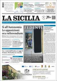 Portada de La Sicilia (Italia)