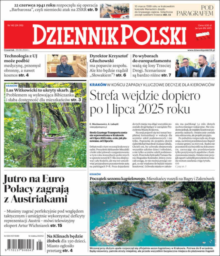 Portada de Dziennik (Polonia)