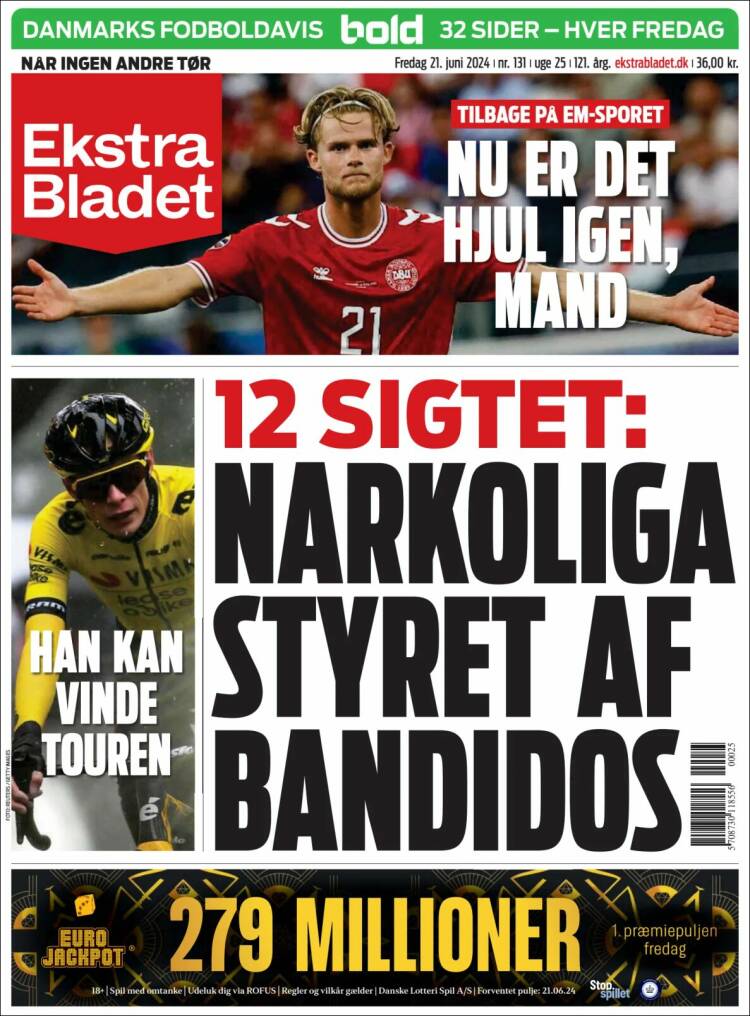 Portada de Ekstra Bladet (Dinamarca)