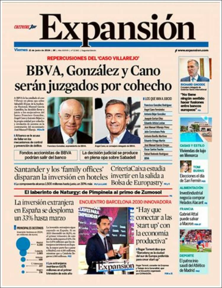 Portada de Expansión (Espa&ntilde;a)