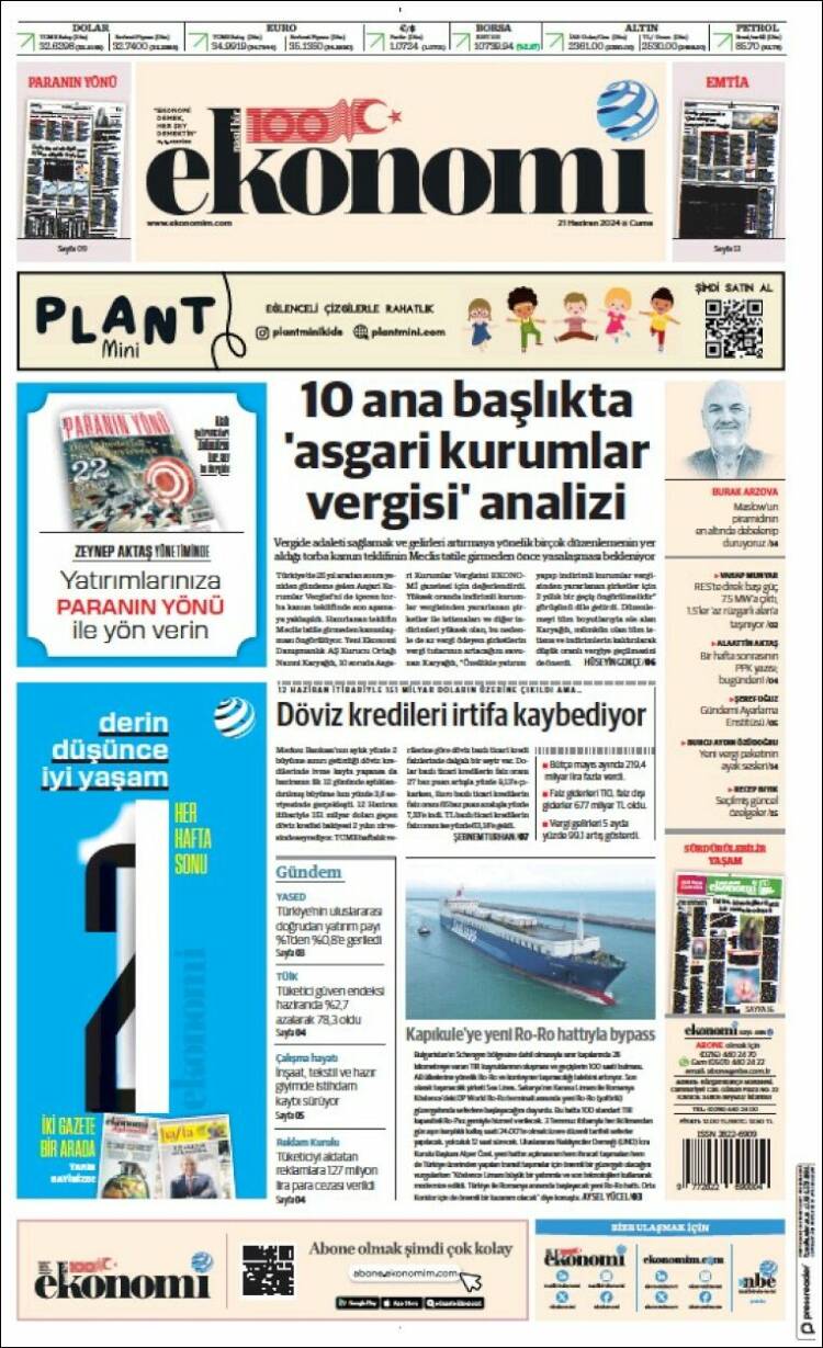 Portada de Dünya (Turqu&iacute;a)
