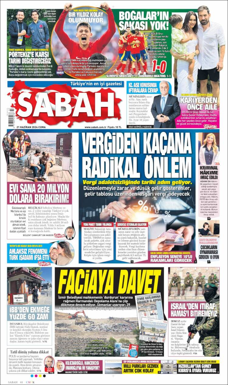 Portada de Sabah (Turqu&iacute;a)