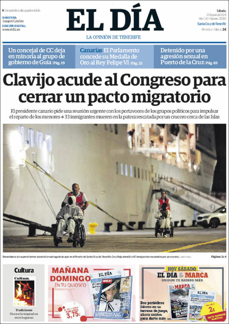 Portada de El Día (España)