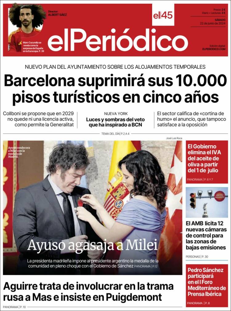 Portada de El Periódico (España)